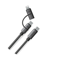 Ronin R-2020 2-in-1 Fast Charging Cable Type-C & Lightning 240W PD Braided 1M Durable USB Cable