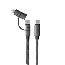 Ronin R-2020 2-in-1 Fast Charging Cable Type-C & Lightning 240W PD Braided 1M Durable USB Cable