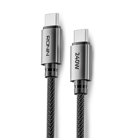 RONIN RUSH R-2050 Type-C to Type-C Cable 240W Fast Charging Braided USB-C Cable 1.2M for Laptop, Android & Tablets